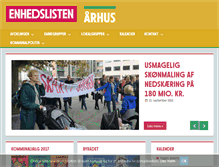 Tablet Screenshot of aarhus.enhedslisten.dk