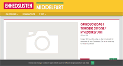 Desktop Screenshot of middelfart.enhedslisten.dk