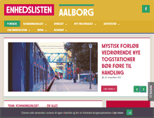 Tablet Screenshot of aalborg.enhedslisten.dk