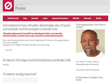 Tablet Screenshot of faxe.enhedslisten.dk